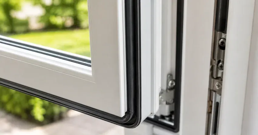 casement window cranked fully open in a Thamesford home