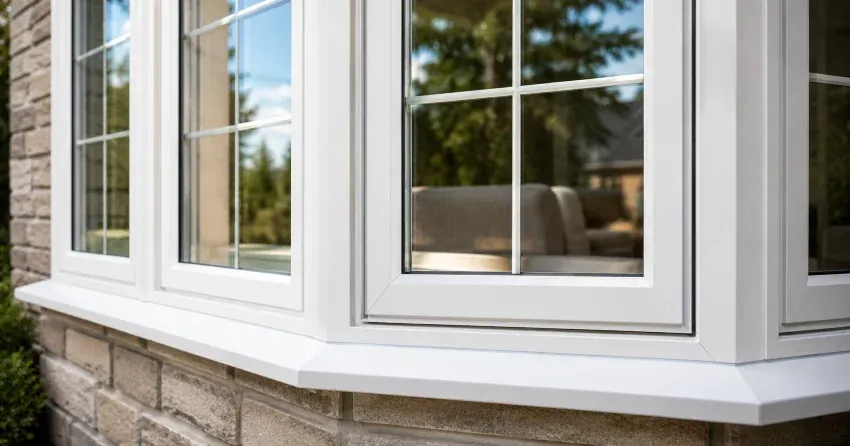 bay window alcove seating area in a living room in Thamesford