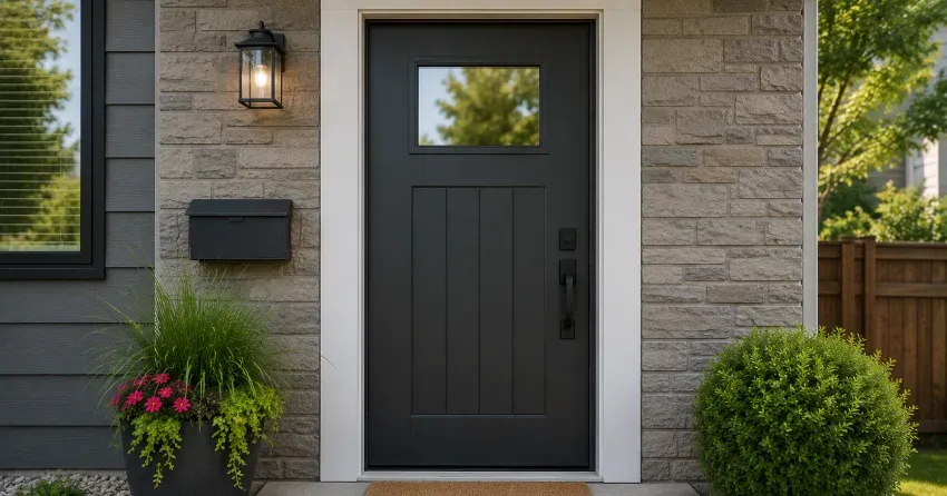 emergency door replacement Thamesford installation in progress