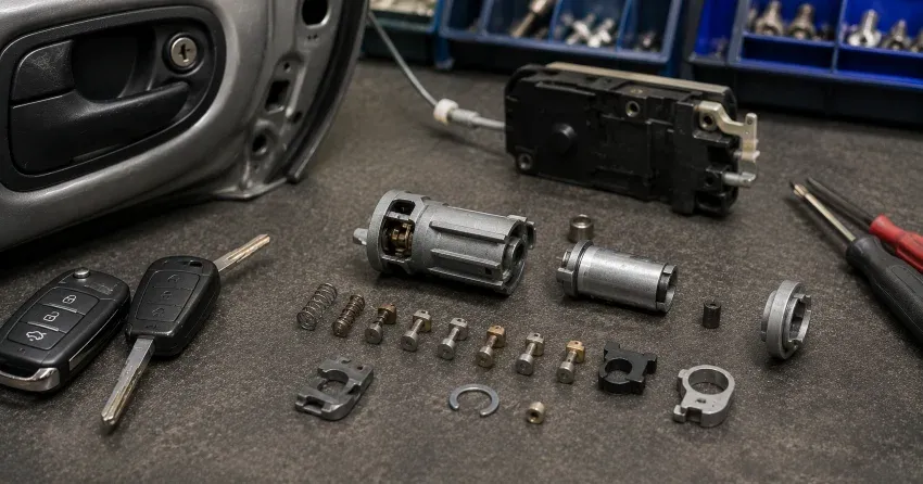 technician testing a car key fob during Car Lock Repair Thamesford