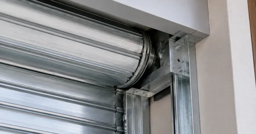 automatic storefront door technician servicing motor and sensor in Thamesford