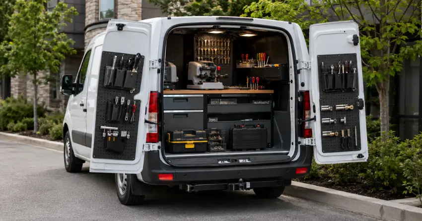 mobile locksmith service vehicle equipped with tools in Thamesford