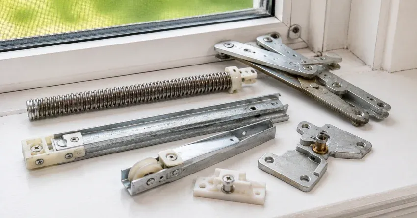 technician adjusting window sash alignment in Thamesford home